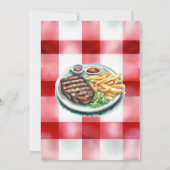 Zomer terug naar school BBQ-feest Kaart (Achterkant)