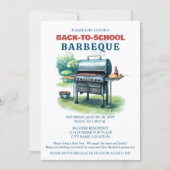 Zomer terug naar school BBQ-feest Kaart (Voorkant)