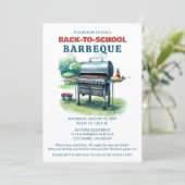 Zomer terug naar school BBQ-feest Kaart (Staand voorkant)