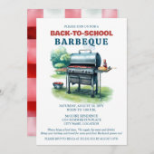 Zomer Terug naar School BBQ Party Kaart (Voorkant / Achterkant)