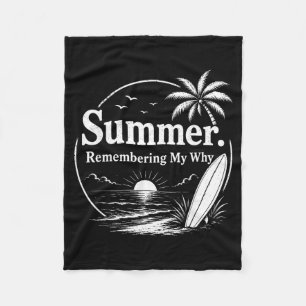 Zomer Terugdenkend Aan Mijn Reden Illustratie Fleece Deken