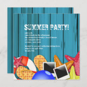 Zomer Thema Party Uitnodigingen (Voorkant / Achterkant)
