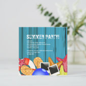 Zomer Thema Party Uitnodigingen (Staand voorkant)