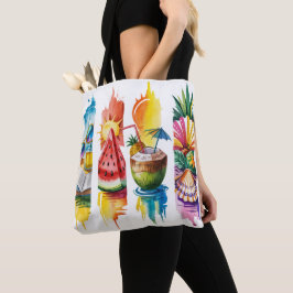 ZOMER THEMATISCHE KWASTSTREKEN SCÈNES TOTE BAG