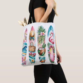 ZOMER THEMATISCHE KWASTSTREKEN SCÈNES TOTE BAG
