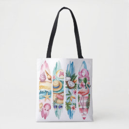 ZOMER THEMATISCHE KWASTSTREKEN SCÈNES TOTE BAG