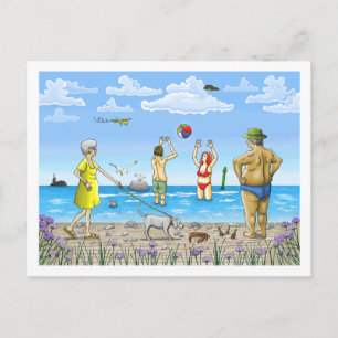 Zomer tijd op het strand briefkaart