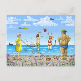 Zomer tijd op het strand briefkaart
