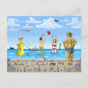 Zomer tijd op het strand briefkaart