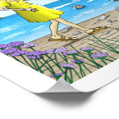 Zomer tijd op het strand poster (Hoek)