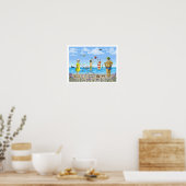 Zomer tijd op het strand poster (Keuken)