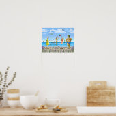 Zomer tijd op het strand poster (Keuken)