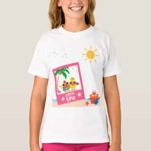 Zomer Tijd Strand Snap Foto T-shirt