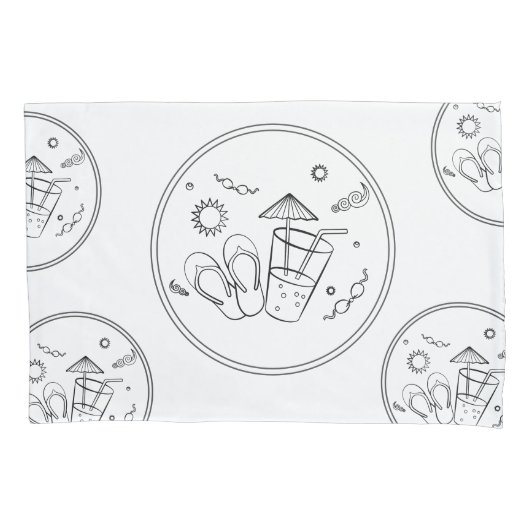 Zomer-tijd-zonnepanelen en ventilatie, kettingkuns kussensloop (Voorkant)