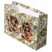 Zomer-tijdvun-omslagpapier Groot Cadeauzakje (Voorkant Gekanteld)