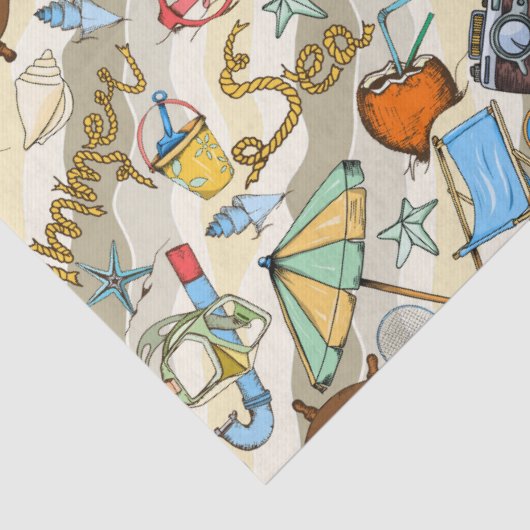 Zomer-tijdvun-omslagpapier Tissuepapier (Detail)