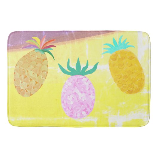 Zomer Tiki Ananas Luau Badmat (Voorkant)