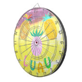 Zomer Tiki Ananas Luau Dartbord (Voorkant Rechts)