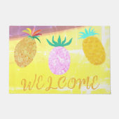 Zomer Tiki Ananas Luau Deurmat (Voorkant)