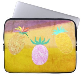 Zomer Tiki Ananas Luau Laptop Sleeve