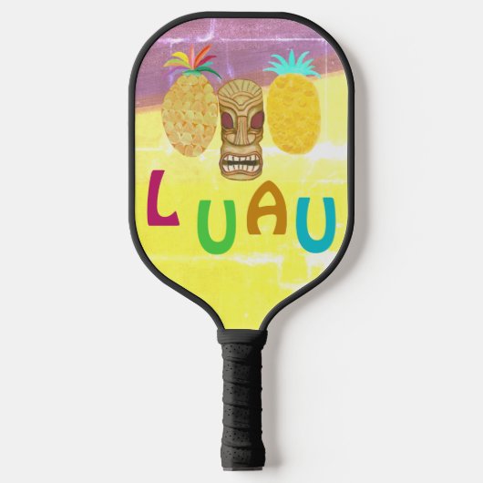 Zomer Tiki Ananas Luau Pickleball Paddle (Voorkant)