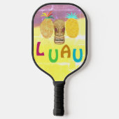 Zomer Tiki Ananas Luau Pickleball Paddle (Achterkant)