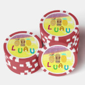 Zomer Tiki Ananas Luau Poker Chips (Opstapeling)