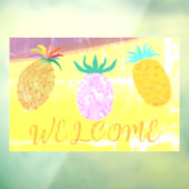 Zomer Tiki Ananas Luau Raamsticker (Vel 3)