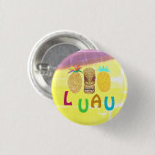 Zomer Tiki Ananas Luau Ronde Button 3,2 Cm (Voorkant /achterkant)