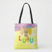 Zomer Tiki Ananas Luau Tote Bag (Voorkant)