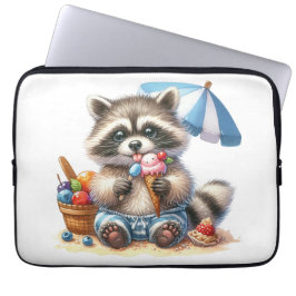 Zomer Treats Wasbeer Laptop Sleeve