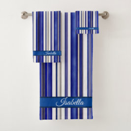 Zomer Trendy Navy Blue Boat Stripes Collectie Bad Handdoek