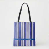 Zomer Trendy Navy Blue Boat Stripes Collectie Tote Bag (Voorkant)