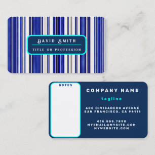 Zomer Trendy Navy Blue Boat Stripes Collectie Visitekaartje