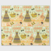Zomer Tropen Cadeaupapier (Vlak)