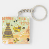 Zomer Tropen Sleutelhanger (Achterkant)