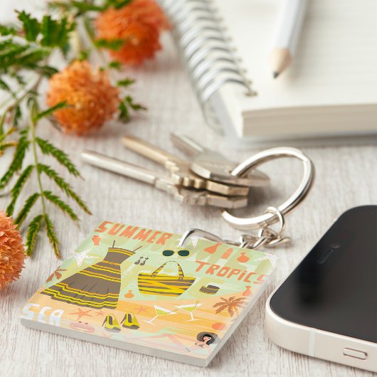 Zomer Tropen Sleutelhanger