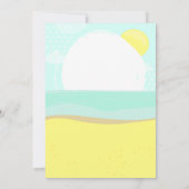 Zomer Tropical Beach Feest Verjaardag   Kaart (Achterkant)