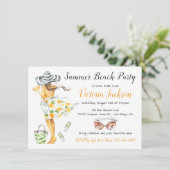 Zomer Tropical Beach Party Kaart (Staand voorkant)