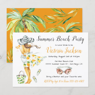 Zomer Tropical Beach Party Kaart