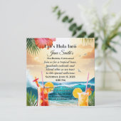 Zomer Tropical Luau Strandfeest 21e Verjaardag (Staand voorkant)