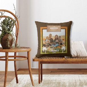 Zomer Tropical Photo Lijst Vakantie Palmbomen Kussen