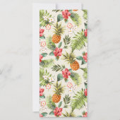 Zomer Tropisch Ananas Patroon Trouwmenu (Achterkant)
