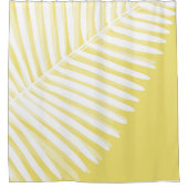 Zomer tropisch blad monochromatische print douchegordijn (Voorkant)