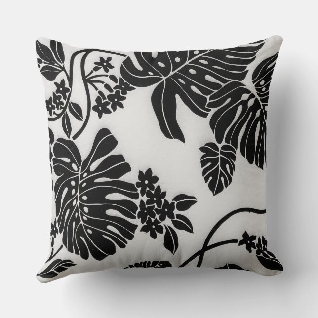 Zomer Tropisch Bloemendesign Kussen (Achterkant)