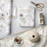 Zomer Tropisch Bloemmotief  Cadeaupapier<br><div class="desc">Een cadeaupapier met een zomers tropisch bloemmotief.</div>