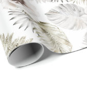 Zomer Tropisch Bloemmotief  Cadeaupapier (Rol Hoek)