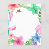 Zomer tropisch budget babyshower uitnodiging (Achterkant)