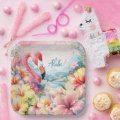 Zomer Tropisch Flamingo Luau Bord Ontwerp (Feest)
