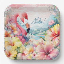 Zomer Tropisch Flamingo Luau Bord Ontwerp
